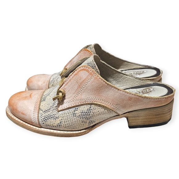 Freebird by Steven Malena Weathered Leather Mule Style Oxford Shoes - Picture 5 of 12